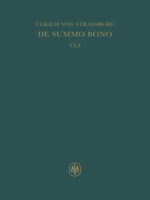 cover image of De summo bono, liber VI, tractatus 4, 16 – 5, 1. Index rerum notabilium
